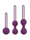 Набір вагінальних кульок для тренування і зміцнення м'язів піхви (3 шт.) - фіолетові | 6657716 | фото 2