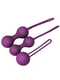 Набір вагінальних кульок для тренування і зміцнення м'язів піхви (3 шт.) - фіолетові | 6657716 | фото 4