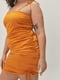 Сукня гірчичного кольору з драпіруванням | 6657854 | фото 3