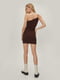 Сукня коричнева з вирізом | 6657865 | фото 2