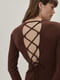 Сукня коричнева з вирізом на спині | 6657870 | фото 3