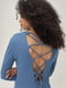 Сукня синя з вирізом на спині | 6657871 | фото 4