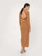 Сукня гірчичного кольору з вирізом на спині | 6657882 | фото 2