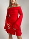 Елегантна червона сукня з відкритими плечима | 6657994 | фото 3