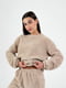 Світло-коричнева плюшева піжама: штани з кишенями та джемпер | 6658501 | фото 4