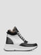 Шкіряні чорно-білі кросівки на вовняній підкладці | 6658530 | фото 7