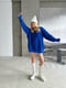 Трендовий светр-сукня вільного крою синій | 6658708 | фото 4