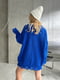 Трендовий светр-сукня вільного крою синій | 6658708 | фото 7