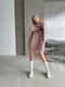 Трендовий светр-сукня вільного крою ліловий | 6658710 | фото 7