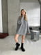 Трендовий светр-сукня вільного крою сірий | 6658711 | фото 5