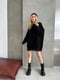 Трендовий светр-сукня вільного крою чорний | 6658713 | фото 10