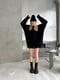 Трендовий светр-сукня вільного крою чорний | 6658713 | фото 2