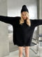 Трендовий светр-сукня вільного крою чорний | 6658713 | фото 3