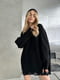 Трендовий светр-сукня вільного крою чорний | 6658713 | фото 5