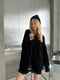 Трендовий светр-сукня вільного крою чорний | 6658713 | фото 8
