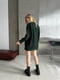 Трендовий светр-сукня вільного крою темно-зелений | 6658714 | фото 9