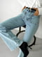 Джинсы голубого цвета с накладными карманами | 6576226 | фото 7