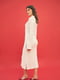 Сукня-міді молочного кольору з принтом “Обійми" | 6658884 | фото 5
