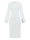Сукня-міді молочного кольору з принтом “Обійми" | 6658884 | фото 6