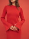 Сукня-міді червоного кольору з принтом “Обійми” | 6658893 | фото 3