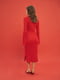 Сукня-міді червоного кольору з принтом “Обійми” | 6658893 | фото 5