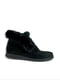 Черные замшевые ботинки с меховой отделкой | 6658914 | фото 2
