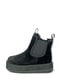 Черные замшевые ботинки с эластичными вставками | 6658918 | фото 2
