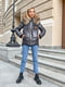 Зимова куртка графітового кольору з натуральним хутром єнота | 6659604 | фото 2