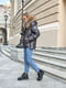 Зимова куртка графітового кольору з натуральним хутром єнота | 6659604 | фото 8