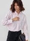 Розовая рубашка с термостразами на карманах | 6653610 | фото 7