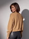 Вязаный коричневый свитер с косами | 6664006 | фото 2