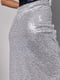 Спідниця срібного кольору з паєтками | 6664015 | фото 4
