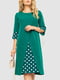 Платье-футляр зеленое с принтом | 6664788 | фото 2