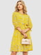Сукня А-силуету жовта в квітковий принт | 6664790
