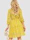 Платье А-силуэта желтое в цветочный принт | 6664790 | фото 4