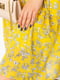 Сукня А-силуету жовта в квітковий принт | 6664790 | фото 5
