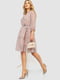 Платье А-силуэта розовое в цветочный принт | 6664791 | фото 3
