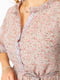 Платье А-силуэта розовое в цветочный принт | 6664791 | фото 5