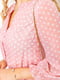 Платье А-силуэта розовое в горошек | 6664793 | фото 5