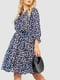 Сукня А-силуету синя в квітковий принт | 6664794 | фото 3