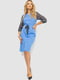 Сукня-жакет блакитного кольору з принтом | 6664798 | фото 2