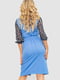 Платье-жакет голубого цвета с принтом | 6664798 | фото 4