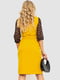 Платье-жакет горчичного цвета с принтом | 6664799 | фото 4
