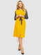 Сукня-жакет гірчичного кольору з принтом | 6664800 | фото 2