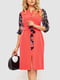 Сукня-жакет коралового кольору з принтом | 6664801 | фото 2