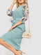 Платье-жакет голубого цвета с принтом | 6664802 | фото 3
