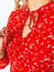 Сукня А-силуету червона в квітковий принт | 6664811 | фото 5