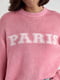 Рожевий джемпер у техніці тай-дай з написом Paris | 6664891 | фото 4