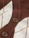 Пуловер коричневый в ромб | 6665919 | фото 2