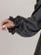 Сукня А-силуету сіра у горошок з рукавами-воланами | 6666008 | фото 4